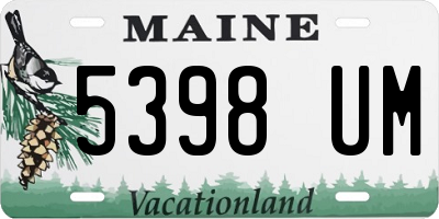 ME license plate 5398UM