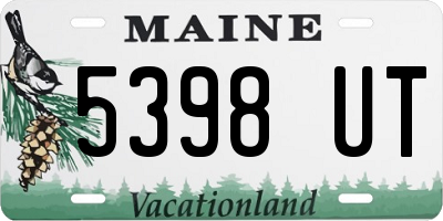 ME license plate 5398UT