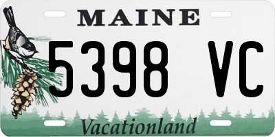 ME license plate 5398VC