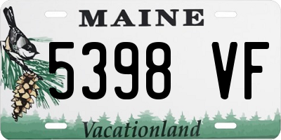 ME license plate 5398VF