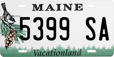 ME license plate 5399SA