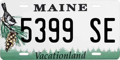 ME license plate 5399SE