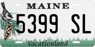 ME license plate 5399SL