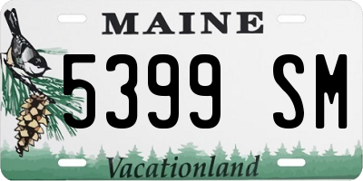 ME license plate 5399SM
