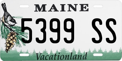 ME license plate 5399SS