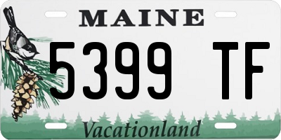 ME license plate 5399TF