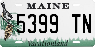 ME license plate 5399TN