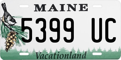 ME license plate 5399UC