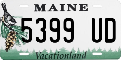 ME license plate 5399UD