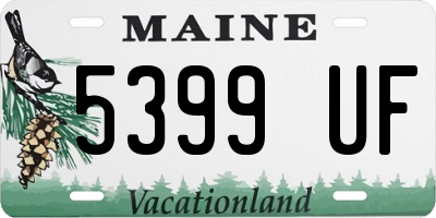 ME license plate 5399UF