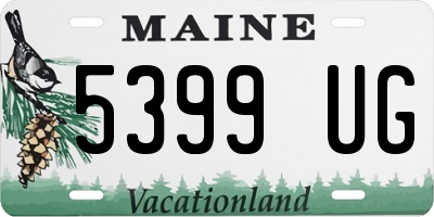 ME license plate 5399UG