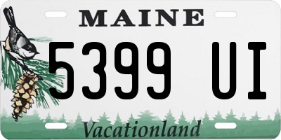 ME license plate 5399UI