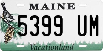 ME license plate 5399UM
