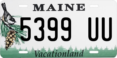 ME license plate 5399UU