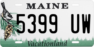 ME license plate 5399UW