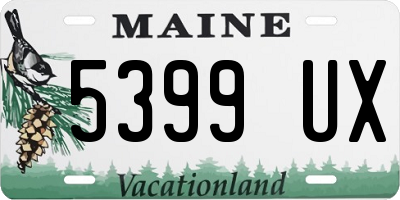 ME license plate 5399UX