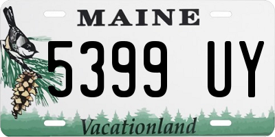 ME license plate 5399UY