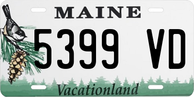 ME license plate 5399VD