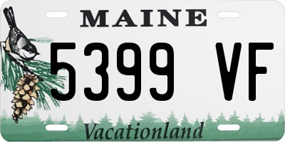ME license plate 5399VF