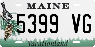 ME license plate 5399VG