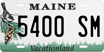 ME license plate 5400SM