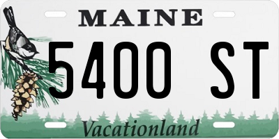 ME license plate 5400ST