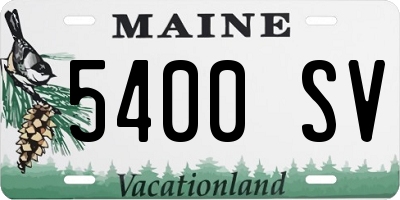 ME license plate 5400SV