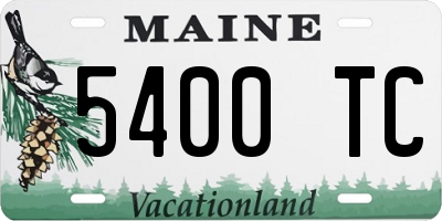 ME license plate 5400TC