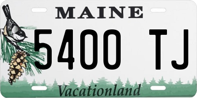 ME license plate 5400TJ