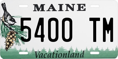 ME license plate 5400TM