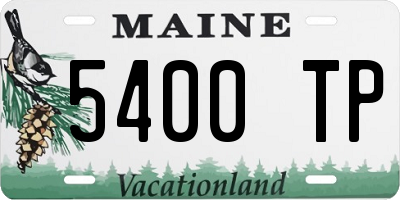 ME license plate 5400TP