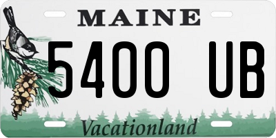 ME license plate 5400UB