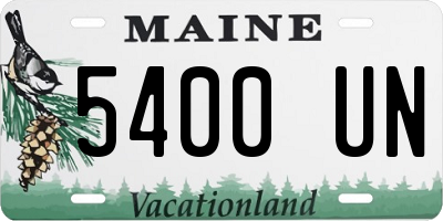 ME license plate 5400UN