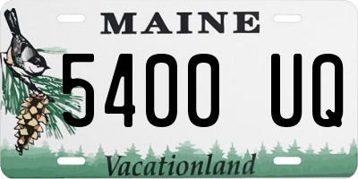 ME license plate 5400UQ