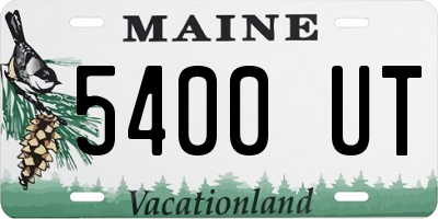 ME license plate 5400UT