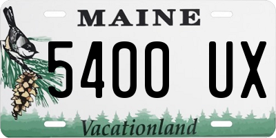 ME license plate 5400UX