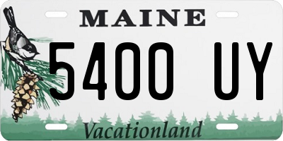 ME license plate 5400UY