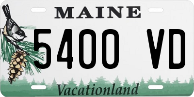 ME license plate 5400VD