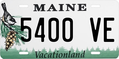 ME license plate 5400VE
