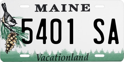 ME license plate 5401SA
