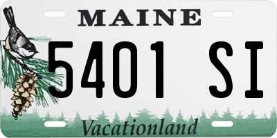 ME license plate 5401SI