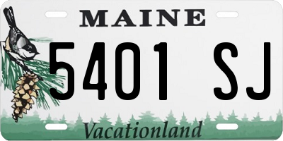 ME license plate 5401SJ