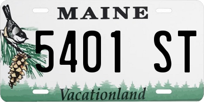 ME license plate 5401ST