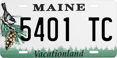 ME license plate 5401TC