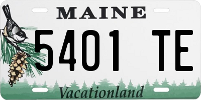 ME license plate 5401TE