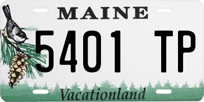 ME license plate 5401TP
