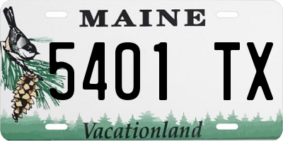 ME license plate 5401TX
