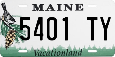 ME license plate 5401TY