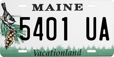 ME license plate 5401UA