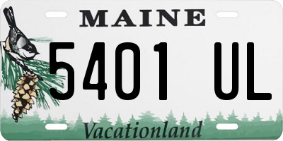 ME license plate 5401UL